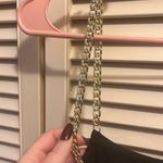 Black Mini Dress With Gold chain Straps Photo 2