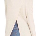 Free People  Oversize Split Back Thermal Top Women S Beige Juicy Boho Cottage NWT Photo 1