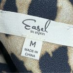 easel  faux suede Leopard Print M Jacket w/pockets motorcycle boxy full zip Photo 1