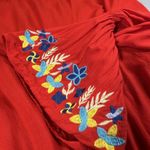 Southern Stitch Shirt Womens XL Red Embroidered Boho Tunic Top Floral Rayon Photo 6