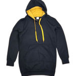 Magic Fashion Long Hoodie Black with Yellow Drawstrings Tunic Pocket Size M/L Size M Photo 0