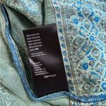 Free People Top Green Blue Luna Scarf Print Balloon Sleeve Boho Tunic L NWT Photo 8