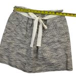 Fossil  Darcy Size Small Mini Skirt Cotton Linen Black White Photo 4