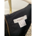 Fossil  Metallic Gold Peplum Blouse Tank Top Party Wedding Festival Concert Glam Photo 3