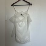 The Bar  Jean Twisted Semi-Sheer White Silk Mini Dress Women’s Size 2 Photo 1