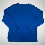 Quacker Factory Embellished Snowman Holiday Top Blue Sparkle Long Sleeves Small Photo 2