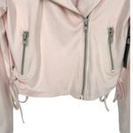 Lovers + Friends NWT Leon Moto Jacket Faux Suede Blush Pink Biker Style Sz Small Photo 8