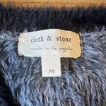 Anthropologie Cloth & Stone Jacket Womens Size Medium Faux Fur Preppy Cabincore Photo 4