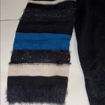 Diane Von Furstenberg  BLACK KNIT SWEATER DECORATIVE SLEEVE FUR LIKE TRIM ALLOVER Photo 12