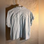 Joie  Blue Button Down Shirt linen blend oversized S casual lightweight casual Photo 5