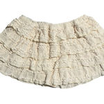 Beaudrm White Flounce Tiered Lace Skort Size M Shorts Skirt Stretch Bloomers NWT Size M Photo 0