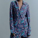ZARA  | Floral Long Sleeve Dress Photo 1