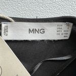 Mango Black Blouse 234pady Size 2 New With Tags Satin Long Sleeve Top Photo 3