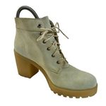 Vagabond  Canvas Off White Platform Lace Up Boots Sz 39 NEW Photo 0