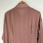 ZARA  Satin Effect Floral Print Button Front Shirt Dress Long Sleeve Duster Small Photo 13