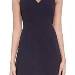 Tory Burch Navy V Neck Fit N Flare Dress Photo 0