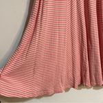 Ralph Lauren Lauren  Pink & White Striped Cap Sleeve Maxi Dress Medium Casual Photo 3