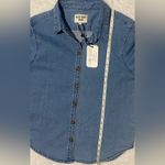 Velvet Heart  Blue Denim Boxy Buttoned Top Photo 7