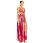 NWT Retrofete Jett Dress XL Multicolor Cutout Ombre Metallic Maxi Photo 2