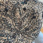 Vintage Indeed Black Beaded Straw Boho Oversized Basket Bag Made in Philippines Tan Photo 13