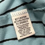 Habitat  Clothes to Live In Dress Womens Small Aqua Blue Black 3/4 Sleeve Midi Photo 5