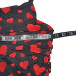 Sugar Thrillz Noir Rise And Fall Velvet Heart Ruched Mesh Mini Dress SMALL Red Photo 5