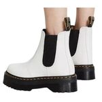 Dr. Martens 2976 Quad Women Smooth Leather Chelsea Platform Boots White Black NEW Photo 0