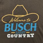 Busch Light “Welcome to Busch Country” brown T-Shirt Size Large Photo 1