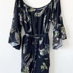 City Chic Floral Lily Pad Romper in Black Multicolor Photo 7