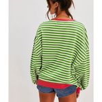 Free People NWOT classic striped oversized crewneck in watermelon combo Photo 1