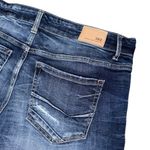 BKE Buckle Victoria Stretch Jean Shorts Dark Wash Distressed Denim Women’s Sz 30 Photo 4