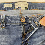 Band of Gypsies Lola Skinny Ankle Jeans Womens 29 Blue Denim Raw Hem Embroidered Photo 6