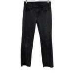 RtA Kiki Striped Kick Flare Textured Black‎ Jeans Pants Size 26 Black Photo 2