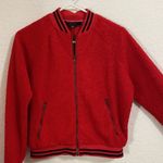 Miss Love  boutique bomber jacket Red teddy bear front pockets size small. Photo 1