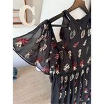 Caballero Coral Reef Dress Peek A Boo Shoulders Maxi Size Medium Black Photo 2
