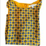Rose + Olive  mustard yellow blue tank blouse Photo 4