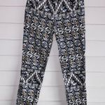 Tory Burch Geometric Acoma Print Slim Fit Cropped Jeans Pants Size 26 Photo 0