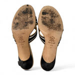 Isaac Mizrahi  Open Toe Leather Kitten Heels - Size 5 Photo 6