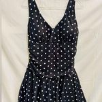 Women’s Plus Size 3X One Piece Swimsuit, Black & white polka dot. New w/Tags. Photo 0