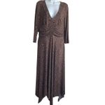 Robbie Bee VTG  Maxi Dress Women 10 High Ruched Waist Ditsy Print Modest Retro‎ Photo 3