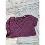 Reebok  Crisscross Back Heather T-Shirt NWT Purple Grey Med Photo 2