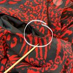 MSK Y2K Red Black Animal Print Blouse Large Ruffle Sheer Flutter Sleeve USA READ Photo 8