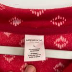Liz Claiborne women’s polyester pajama 2pc red color L sz set Photo 7