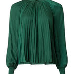 Ulla Johnson  Aidy Long Sleeve Blouse in Green, Size US 12 Photo 0