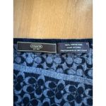 Coach Signature Sm C 's Black and Gray Merino Wool Scarf Reversible Unisex Photo 2