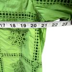 Love The Label Cassia Blouse Womens L Kiwi Green Embroidered Eyelet Boho Chic Size L Photo 7