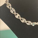 Wedding Bridal Prom Formal Silver and Rhinestone Crystal Choker Necklace Photo 1