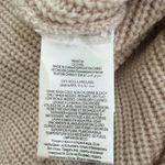 BCBGMAXAZRIA 100% Wool One-Sleeve Turtleneck Poncho Sweater Tunic Beige one size Photo 8