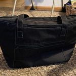 Black Grey White Chevron Breast pump Travel Bag Zipper Pocket Photo 0