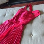 La Femme Pink Pleated Satin Mini Cocktail Dress Size 2 Photo 2